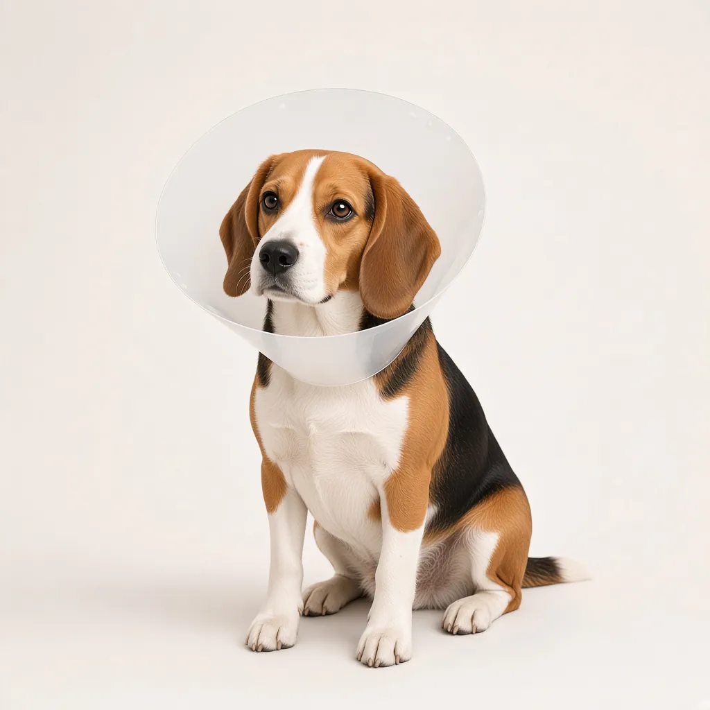 #12.5 · Small dog Small dog wearing a PP Elizabethan collar, size #12.5