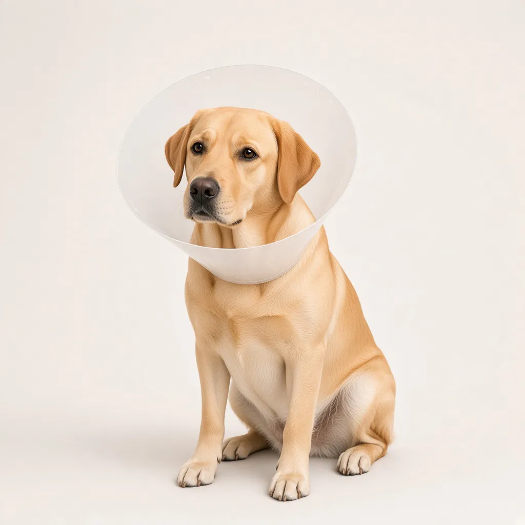 #20 · Medium-large dog Medium-large dog wearing a PP Elizabethan collar, size #20