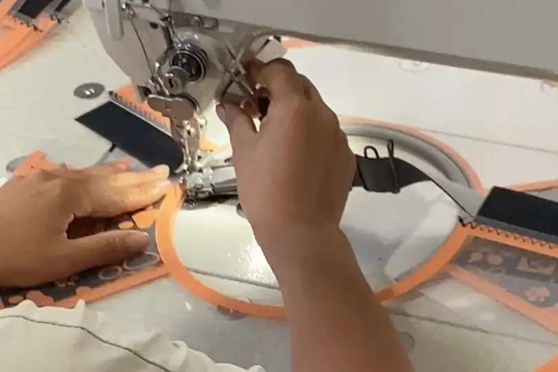 Edge binding Applying edge binding to a PP Elizabethan collar